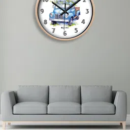 OLIVE TREE Beige & White Printed Contemporary Wall Clock-image-76