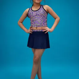 LYCOT Girls Printed Swimwear With Attached Shots-45