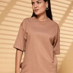 TANYAA Unisex Drop-Shoulder Sleeves Pure Cotton Bio Finish T-shirt-image-84