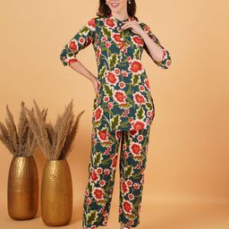 FebQ Printed Three-Quarter Sleeves Tunic With Trousers-picture-40