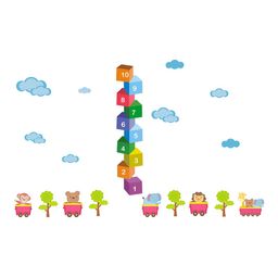 LANSTICK Blue & Green Number With Toys Printed Wall Stcikers-image-88
