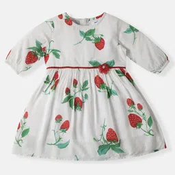 Nauti Nati Print Puff Sleeve Fit & Flare Dress-51