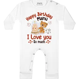 Arvesa Happy Birthday Mamu Printed Bodysuit-picture-47