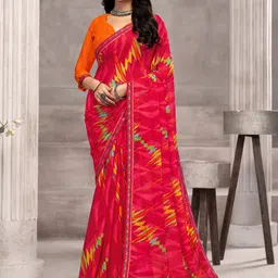 DIVASTRI Poly Chiffon Saree-image-29