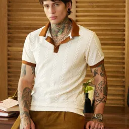 Campus Sutra Men Colourblocked Polo Collar Pockets T-shirt-picture-15