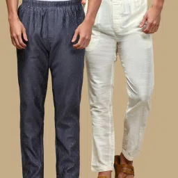 Pack of 2 Mens Ethnic Motif Viscoseblend Pyjama with adjustable waistband and Side Pockets Men Pyjama-image-34