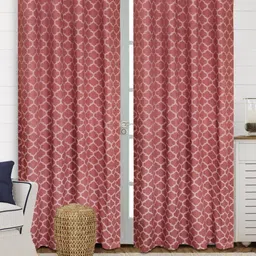 Saral Home Mauve Set of 2 Room Darkening Door Curtain-image-11