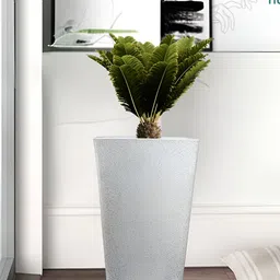 Go Hooked White Textured Planters With Tray-95