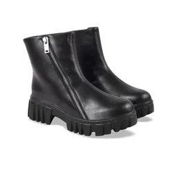 Shoetopia Girls Platform-Heeled Regular Boots-image-37