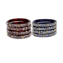 SOMIL Set of 20 Maroon Alloy Bangles-image-41