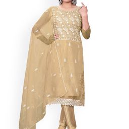 Maroosh Floral Embroidered Organza Unstitched Dress Material-image-83