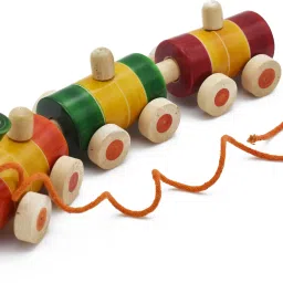 Wooden Pom Pom Pull Along Toy -Train-10