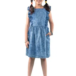 TWEENY MINI Denim Fit & Flare Dress-image-68