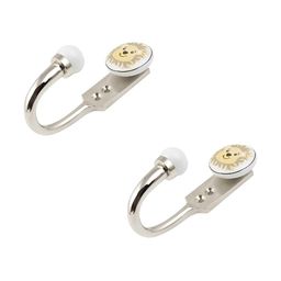 IndianShelf Silver-Toned & White 2 Pieces Panda Printed Ceramic & Zinc Wall Hooks-image-90