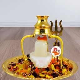 DARIDRA BHANJAN White Religious Figurine Showpiece-image-97