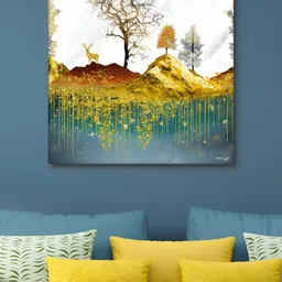 RANDOM White & Gold-Toned Floral And Botanical Canvas Wall Art-image-37