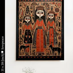 SOWPEACE Red & Black 1 Piece Canvas Abstract Wall Photographs-image-57