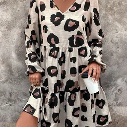 JC Mode Print Fit & Flare Dress-image-71