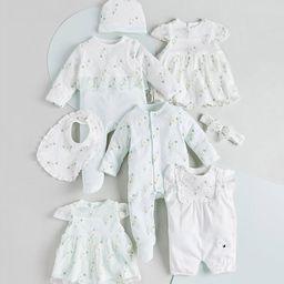 Giggles by Babyshop Infants Cotton Floral Embroidered Bibs-23