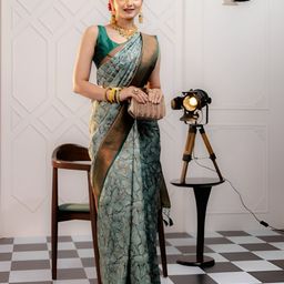 Vastravatika Woven Design Zari Handloom Kanjeevaram Saree-picture-28