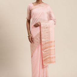 KALINI Woven Design Zari Silk Blend Saree-image-28