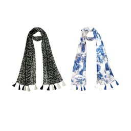 StoleVilla Multicoloured Floral Chiffon Stoles-image-93