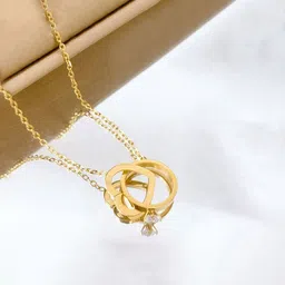 Designs & You Gold-Plated Heart Shaped Pendants with Chains image 2