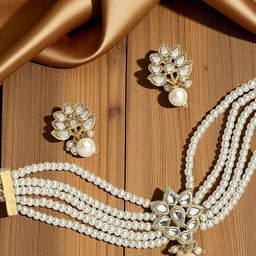 fabula Kundan Studded & Beaded Jewellery Set-image-43