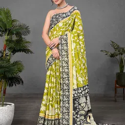 LeeliPeeri Designer Ajrak Block Print Saree-13