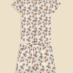 Allen Solly Junior Boys Floral Printed Casual Shirt and Shorts-image-65
