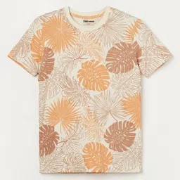 Fame Forever by Lifestyle Boys Floral Printed Round Neck Short Sleeves Cotton T-shirt-picture-21