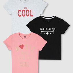 max Girls Typography 3 Printed T-shirt-image-79