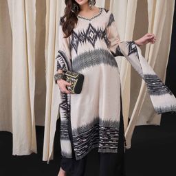Anouk Women Embroidered Regular Mirror Work Kurta with Trousers & With Dupatta-image-74