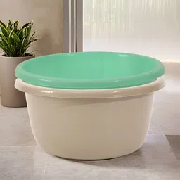 Aura Green & Coffee Brown 2 Pieces Bath Accessories-0