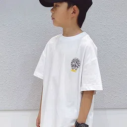 LULU & SKY Boys Varsity V-Neck Pure Cotton Applique T-shirt-picture-5