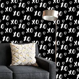 ArtzFolio Printed UV-Resistant Anti-Bacterial Xoxo Grunge Calligraphy Peel & Stick Wallpaper-image-30