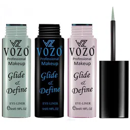 VOZO Set Of 3 Glide & Define Infusion Essential Liquid Eyeliner- 5ml Each- Shade- 02-04-11-32