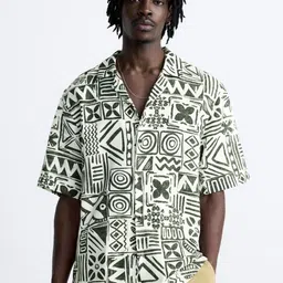 MISCHIEF MONKEY Men Classic Boxy Printed Casual Shirt-image-27