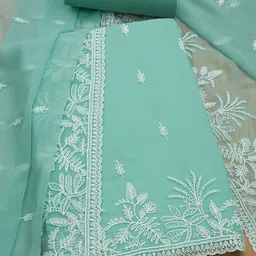 Soch Embroidered Silk Chiffon Unstitched Dress Material-image-97