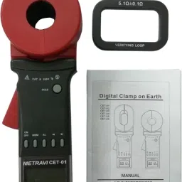 metravi CET - 01 Clamp On Ground Resistance Tester Range 0.01? to 1500? Digital Voltage Tester image 3