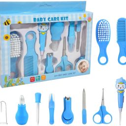 Baby Grooming Kit 10 in 1 Baby Nail Care, Health & Hair Care Baby Gifting Set Manual Nasal Aspirator-image-20