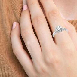 AJRETAIL 925 Sterling Silver Lab Grown Diamond Ring-image-26