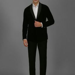Louis Philippe Embellished Slim-Fit Single-Breasted Two-Piece Suits-image-46