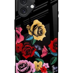 QRIOH Floral Printed iPhone 16 Back Case Mobile Accessories-52