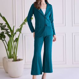 WESTHOOD Lapel Collar Casual Blazer & Trouser Co-Ord Set-image-85