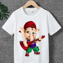 Printcomet Kids Graphic Printed Round Neck T-shirt-image-78