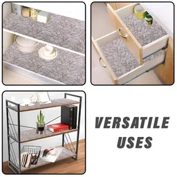 Aura White Set of 2 Regular Shelf Liner Organisers image 4