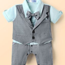 Mark & Mia Infant Boys Romper With Bow-2