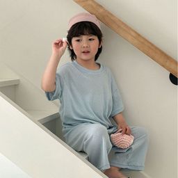 LULU & SKY Kids Loose Fit T-shirt With Trousers Night suit-image-45