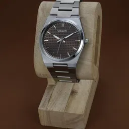 VIRAKTI Men Round Dial & Stainless Steel Bracelet Style Analogue Watch MEN-29-BROWN-V01-picture-32